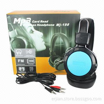 High-quality Cheap Headphones with Multifunction, Built-in MP3 Player, FM Radio